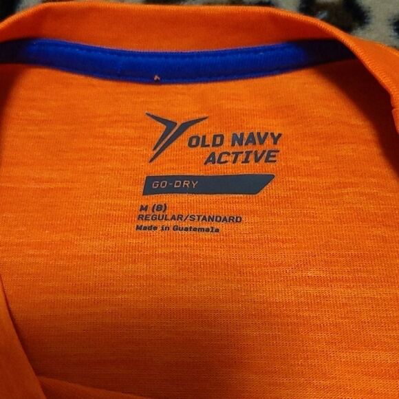 Old Navy Active Go-Dry Orange Boys Medium 8 Basketball Athletic Tee LS Shirt - Picture 2 of 4